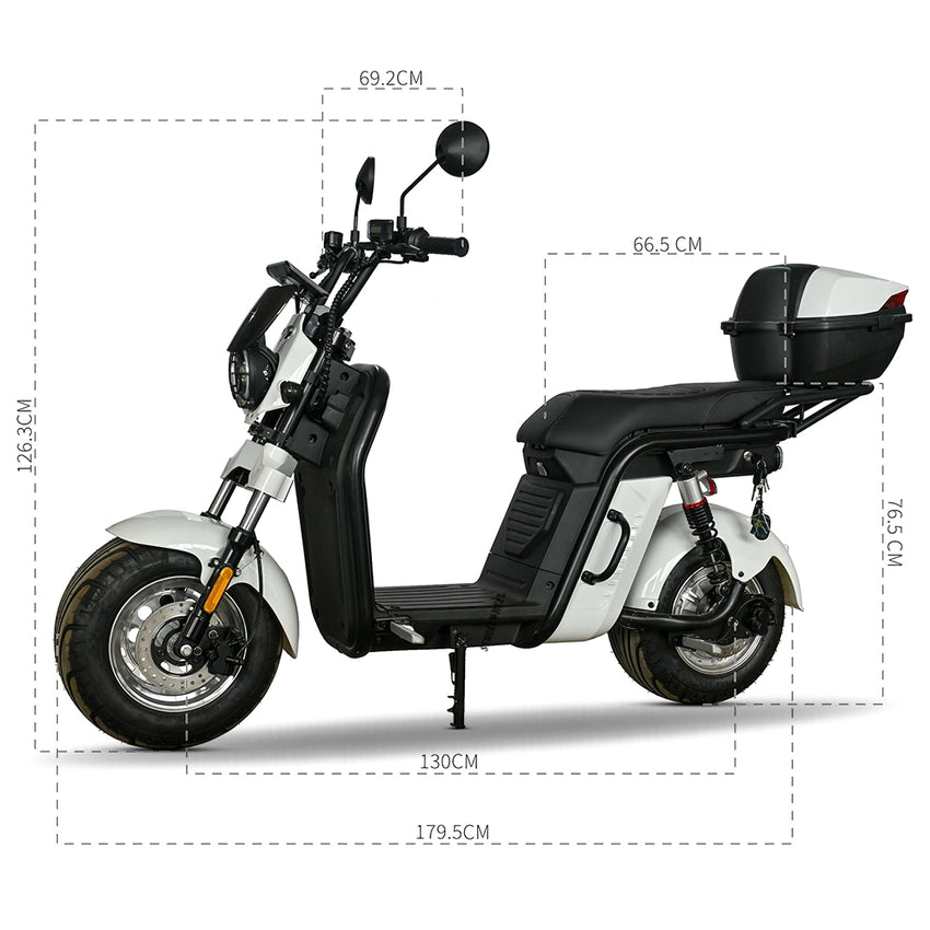 M18 Electric Citycoco Scooter Short Wheelbase Motorcycle for Brazil