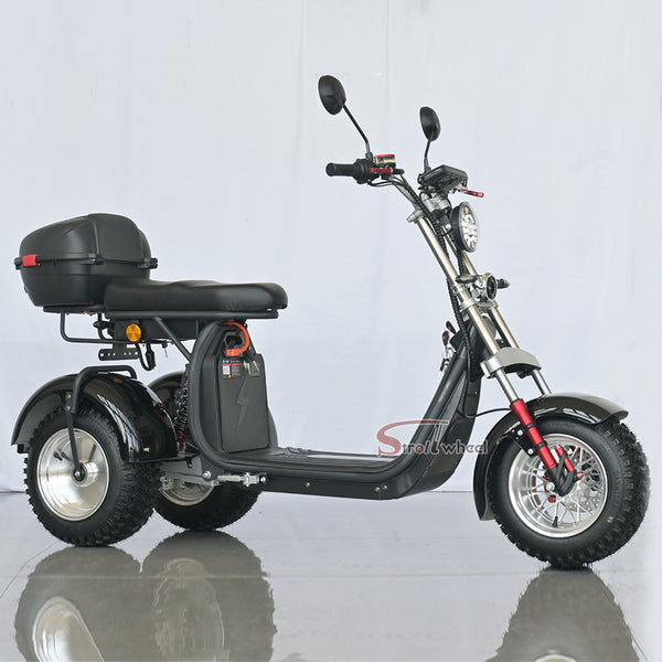 Germany Warehouse CP-7 Electric Citycoco 4000W 25Ah+30AAh Battery with Rear Box and Off Road Tire