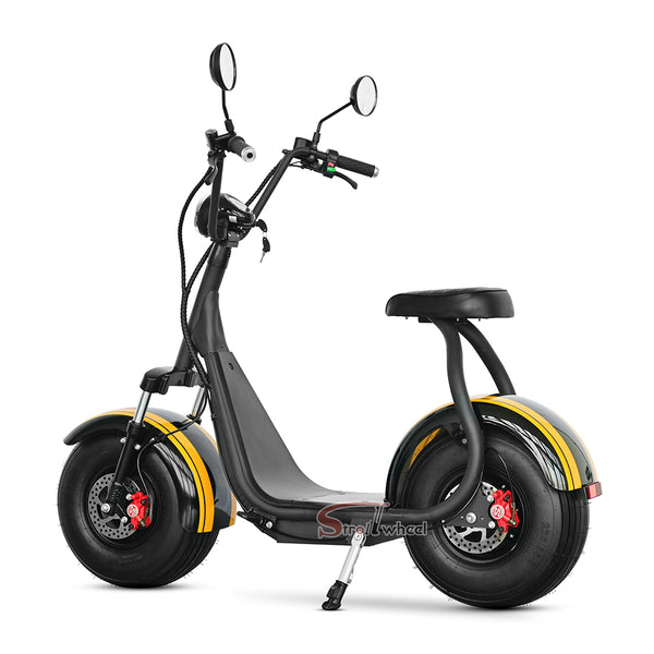 M1 Mini Citycoco Scooter 1000W 60V 12Ah Battery Electric Motorcycle With Front Suspension