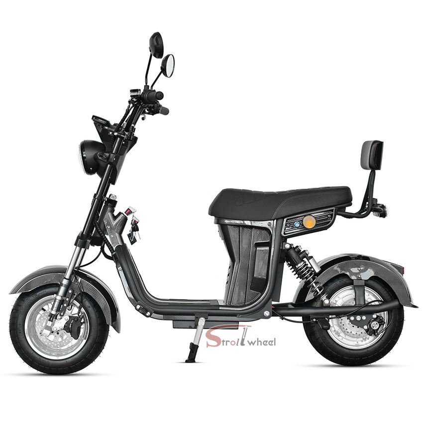M7 StrollWheel Mini Citycoco Scooter 2000W 60V 12Ah Battery Electric Motorcycle Chopper for Brazil