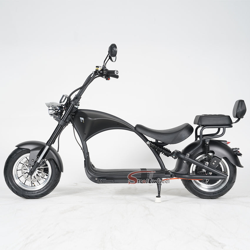 M1P Strollwheel Electric Citycoco Scooter 2000W 60V 20Ah/30Ah with Rear Seat Passenger
