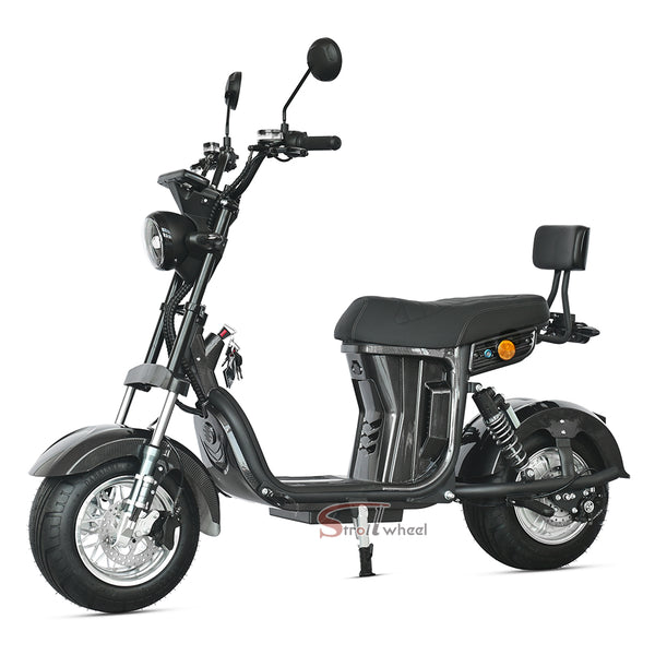 M7 StrollWheel Mini Citycoco Scooter 2000W 60V 12Ah Battery Electric Motorcycle Chopper for Brazil