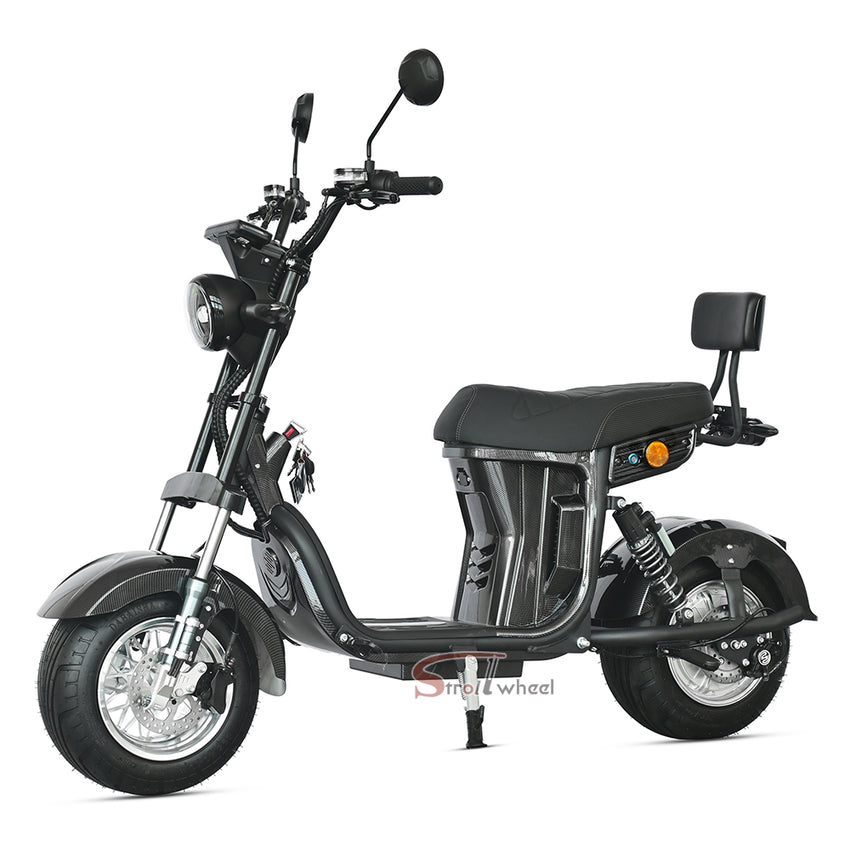 M7 StrollWheel Mini Citycoco Scooter 2000W 60V 12Ah Battery Electric Motorcycle Chopper for Brazil