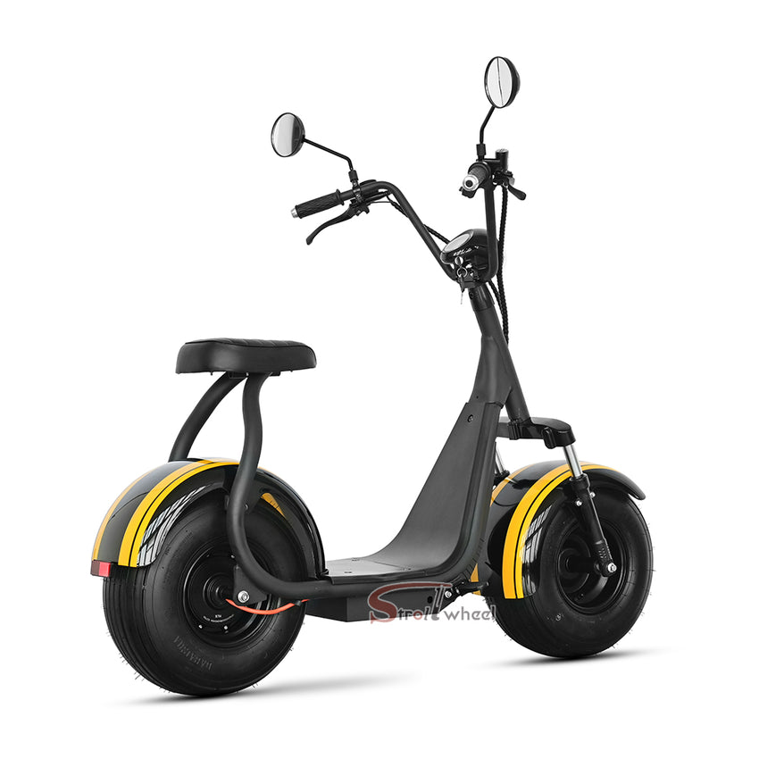 M1 Mini Citycoco Scooter 1000W 60V 12Ah Battery Electric Motorcycle With Front Suspension
