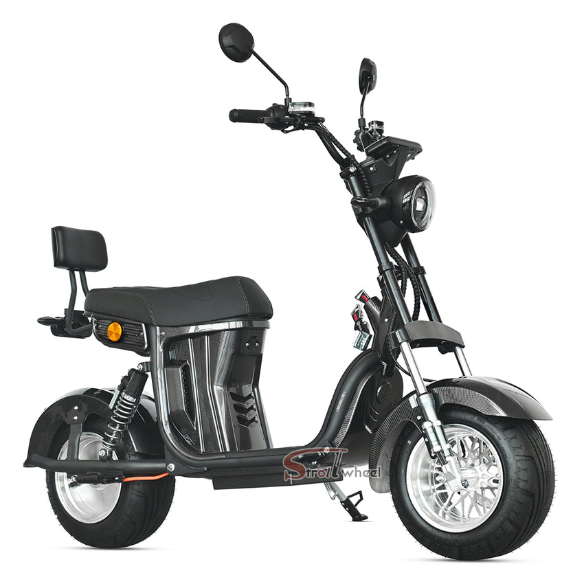 M7 StrollWheel Mini Citycoco Scooter 2000W 60V 12Ah Battery Electric Motorcycle Chopper for Brazil
