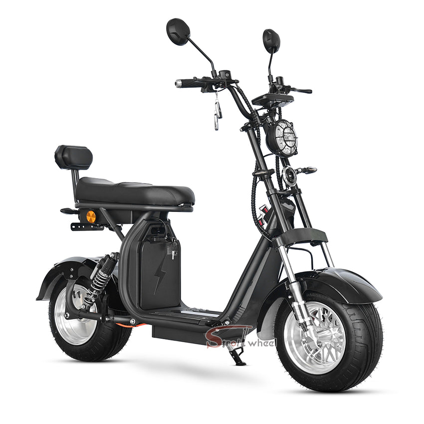 M4 Strollwheel Electric Mini Citycoco 1000W 60V 12Ah Lithium Battery Brazil Scooter