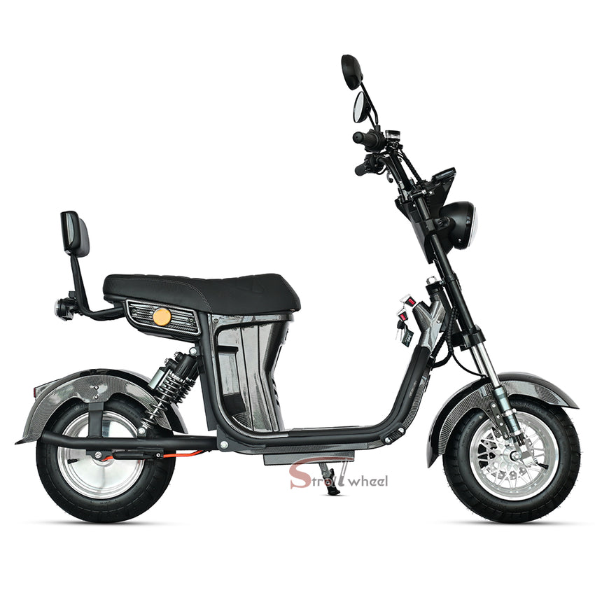 M7 StrollWheel Mini Citycoco Scooter 2000W 60V 12Ah Battery Electric Motorcycle Chopper for Brazil