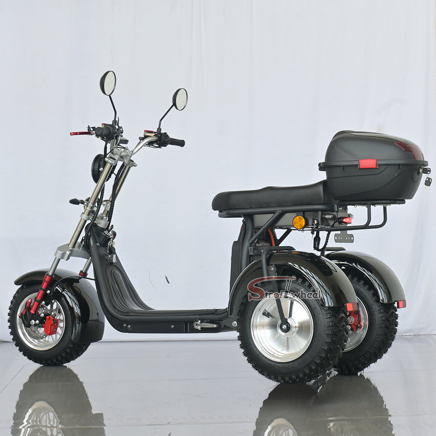 Germany Warehouse CP-7 Electric Citycoco 4000W 25Ah+30AAh Battery with Rear Box and Off Road Tire