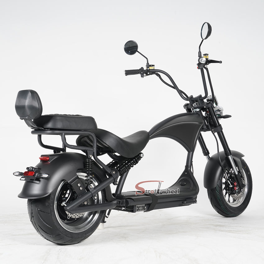 M1P Strollwheel Electric Citycoco Scooter 2000W 60V 20Ah/30Ah with Rear Seat Passenger