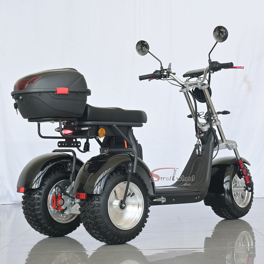 Germany Warehouse CP-7 Electric Citycoco 4000W 25Ah+30AAh Battery with Rear Box and Off Road Tire