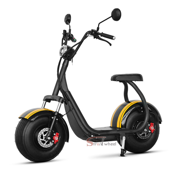 M1 Mini Citycoco Scooter 1000W 60V 12Ah Battery Electric Motorcycle With Front Suspension