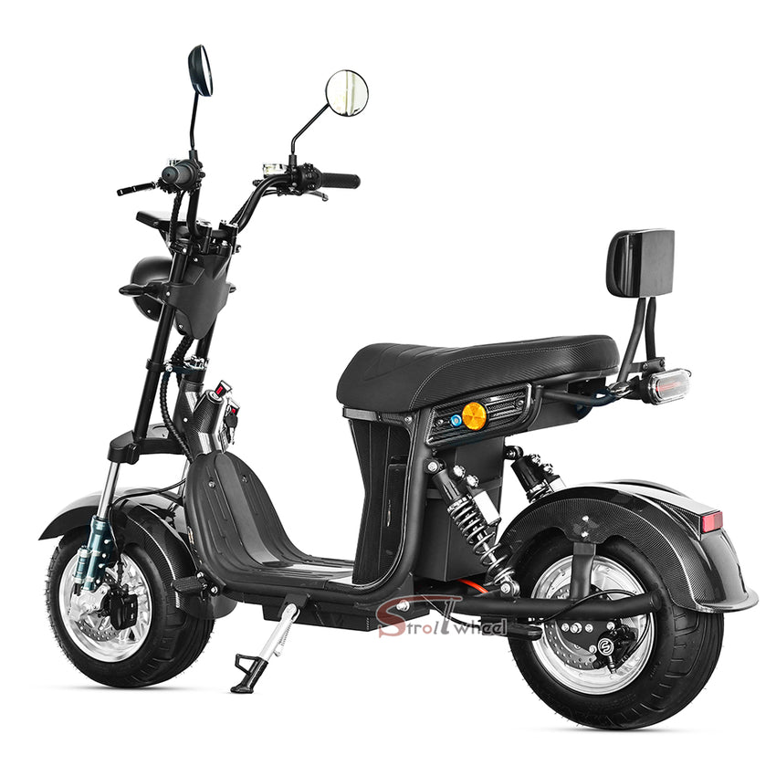 M7 StrollWheel Mini Citycoco Scooter 2000W 60V 12Ah Battery Electric Motorcycle Chopper for Brazil