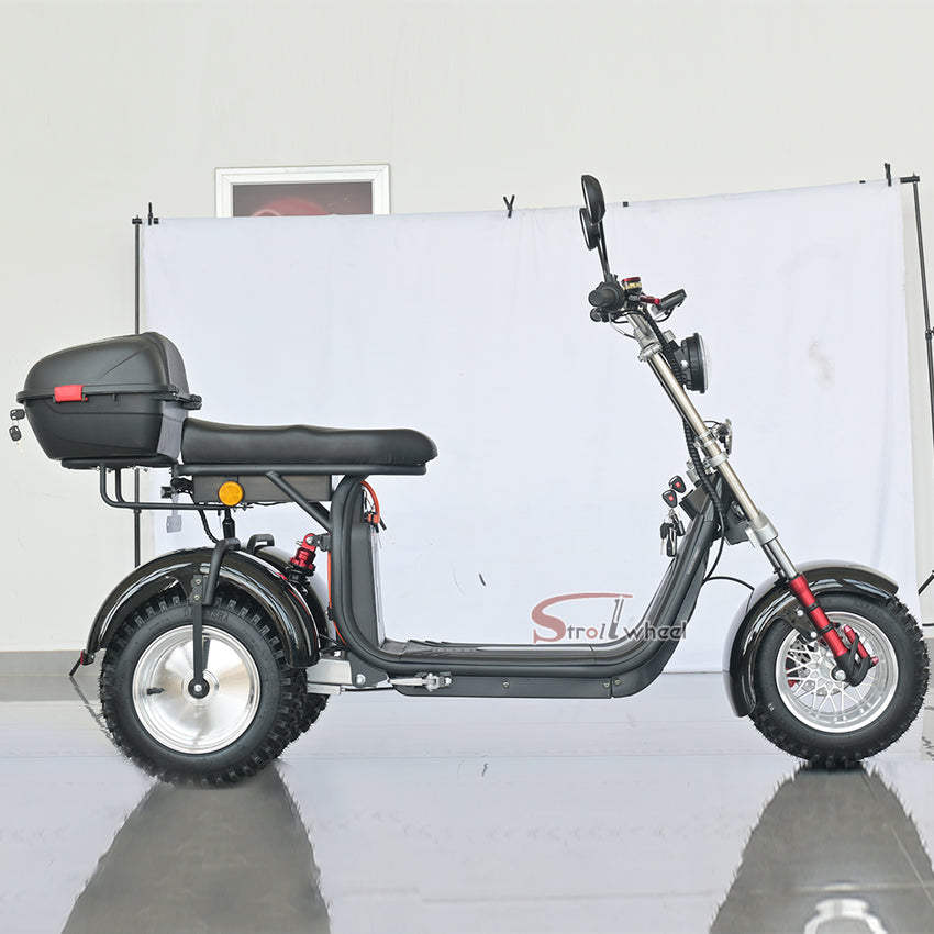 Germany Warehouse CP-7 Electric Citycoco 4000W 25Ah+30AAh Battery with Rear Box and Off Road Tire