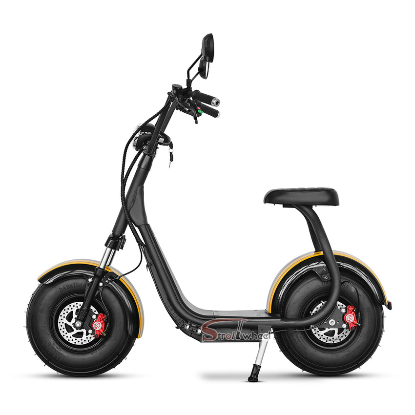 M1 Mini Citycoco Scooter 1000W 60V 12Ah Battery Electric Motorcycle With Front Suspension