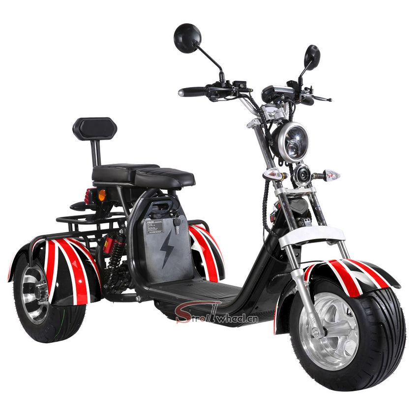 CP-3 2000W Motor 60V 12AH Battery Electric Tricycle Citycoco