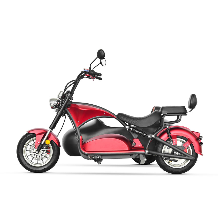 CP-4PS Max Citycoco 3000W 60V 30Ah Battery 3 Wheel Electric Tricycle Chopper Motorcycle With Sider Car