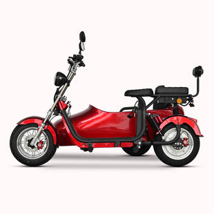 ES1004Max Citycoco 2000W 60V 12Ah Battery 3 Wheel Electric Tricycle With Sider Car Chopper Scooter Motorcycle
