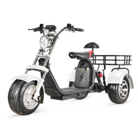 ES1003 1000W 60V 2*12AH Battery Tricycle Citycoco Motorcycle With Rear Basket