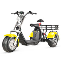 ES1003 1000W 60V 2*12AH Battery Tricycle Citycoco Motorcycle With Rear Basket