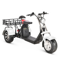ES1003 1000W 60V 2*12AH Battery Tricycle Citycoco Motorcycle With Rear Basket