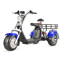 ES1003 1000W 60V 2*12AH Battery Tricycle Citycoco Motorcycle With Rear Basket