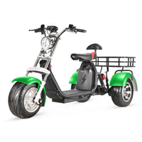ES1003 1000W 60V 2*12AH Battery Tricycle Citycoco Motorcycle With Rear Basket