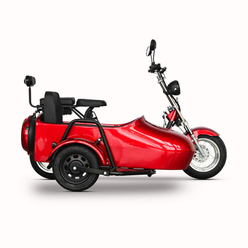 ES1004Max Citycoco 2000W 60V 12Ah Battery 3 Wheel Electric Tricycle With Sider Car Chopper Scooter Motorcycle