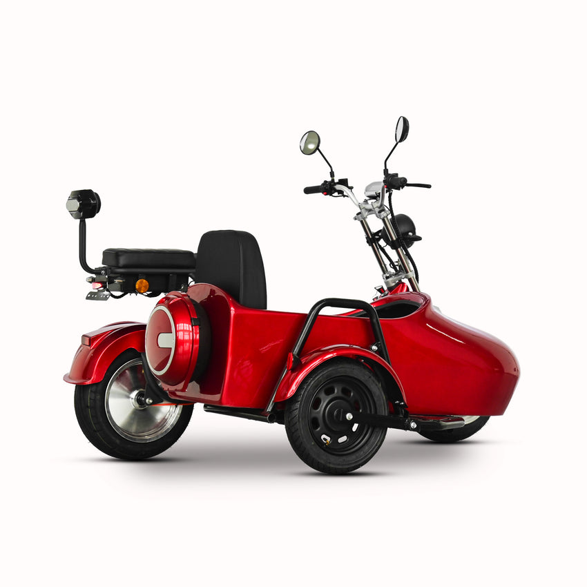 ES1004Max Citycoco 2000W 60V 12Ah Battery 3 Wheel Electric Tricycle With Sider Car Chopper Scooter Motorcycle