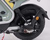 BABI Electric Motorcycle 1000W 72V 23AH Pedal Assist Moped with Tailbox for Food Delivery