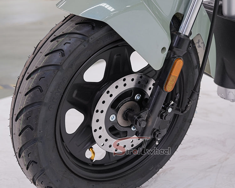 BABI Electric Motorcycle 1000W 72V 23AH Pedal Assist Moped with Tailbox for Food Delivery