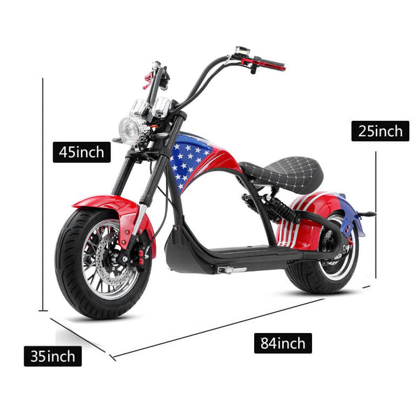 EU Warehouse M1P Citycoco 2000W 60V 30AH Battery Electric Motorcycle 45KM/H COC