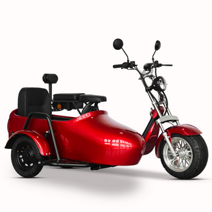 ES1004Max Citycoco 2000W 60V 12Ah Battery 3 Wheel Electric Tricycle With Sider Car Chopper Scooter Motorcycle