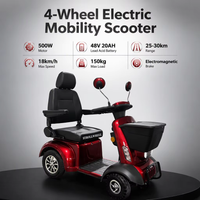 MS-Yale Four-Wheel 500W 48V 20Ah Electric Mobility Scooter for Elderly Adults