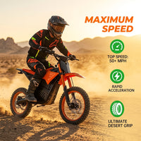 QC-Y01 Youth Electric Dirt Bike Motorcycle 65km/h