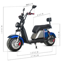 M6 Long Range 2000W Lithium Battery Electric Scooter Two-Wheel Citycoco Adult Scooter for Brazil Market