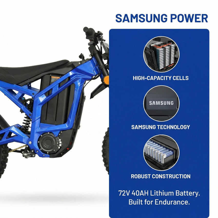SS-8.0 Citycoco Electric Motorcycle 4000W 72V 40A Battery Chooper Electric Dirt Bike