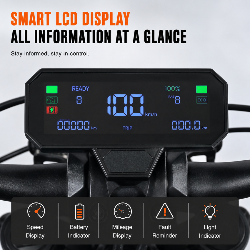 SS-6.0 High Speed Chopper Dirt Bike Mountain Riding Electric Motorcycle