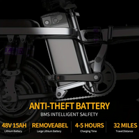 USA Warehouse 500W 48V 15Ah F12 Easy Folding Electric Bicycle