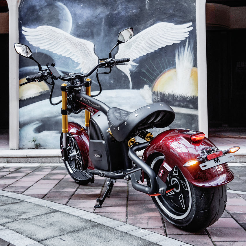EU Stock Mangosteen M8S 2 Wheel 4000W 72V 35AH Battery Citycoco Chopper Max Speed 80km/h