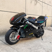 PB201-49CC Mini Dirt Bikes 4-stroke Mini Pocket Bike Motorcycle Moto Bike for Kids