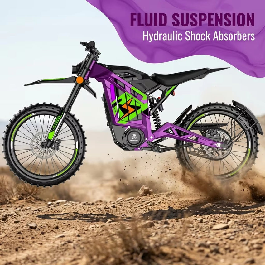 SHANSU Modern 4000W Motor Power Electric Dirt Bike New Style Fashion 72V Battery Two-Wheeler Electric Motorcycle for Adults
