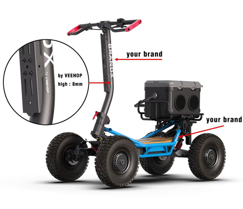 Veehop 6400W 60V 40Ah Electric Golf Scooter Cart Off Road Allterrain ATV With Cooler Box