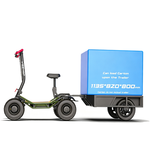 Veehop Powerful Electric 4WD/2WD ATV Scooter with Trailer