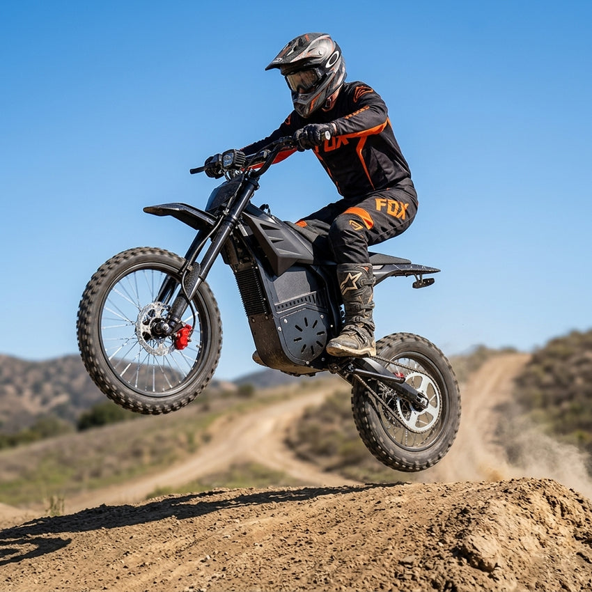 QC-Y02 4500W Peak Power Electric Dirtbike 17/14 Tire Off Road Motorcycle