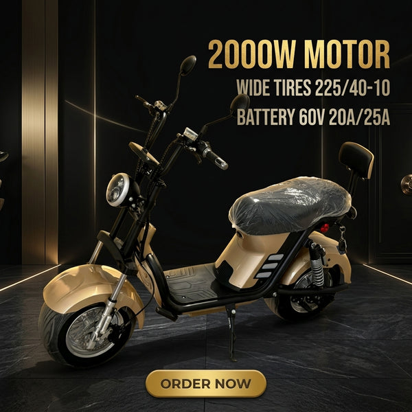 M8(X21) Second Generation Electric Citycoco Scooter 2000W 60V 25Ah Battery for Brazil Market