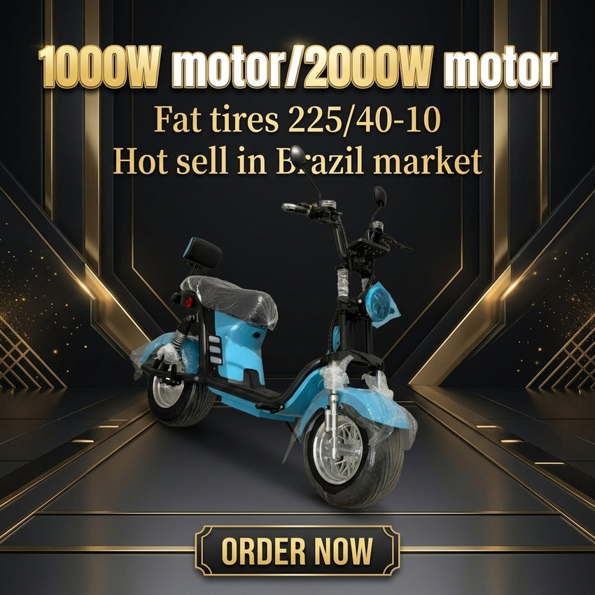 M8(X21) Second Generation Electric Citycoco Scooter 2000W 60V 25Ah Battery for Brazil Market